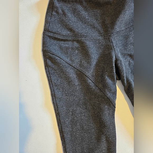 Lysse twill knit ponte seamed legging tummy control waistband dark gray small - Picture 8 of 12